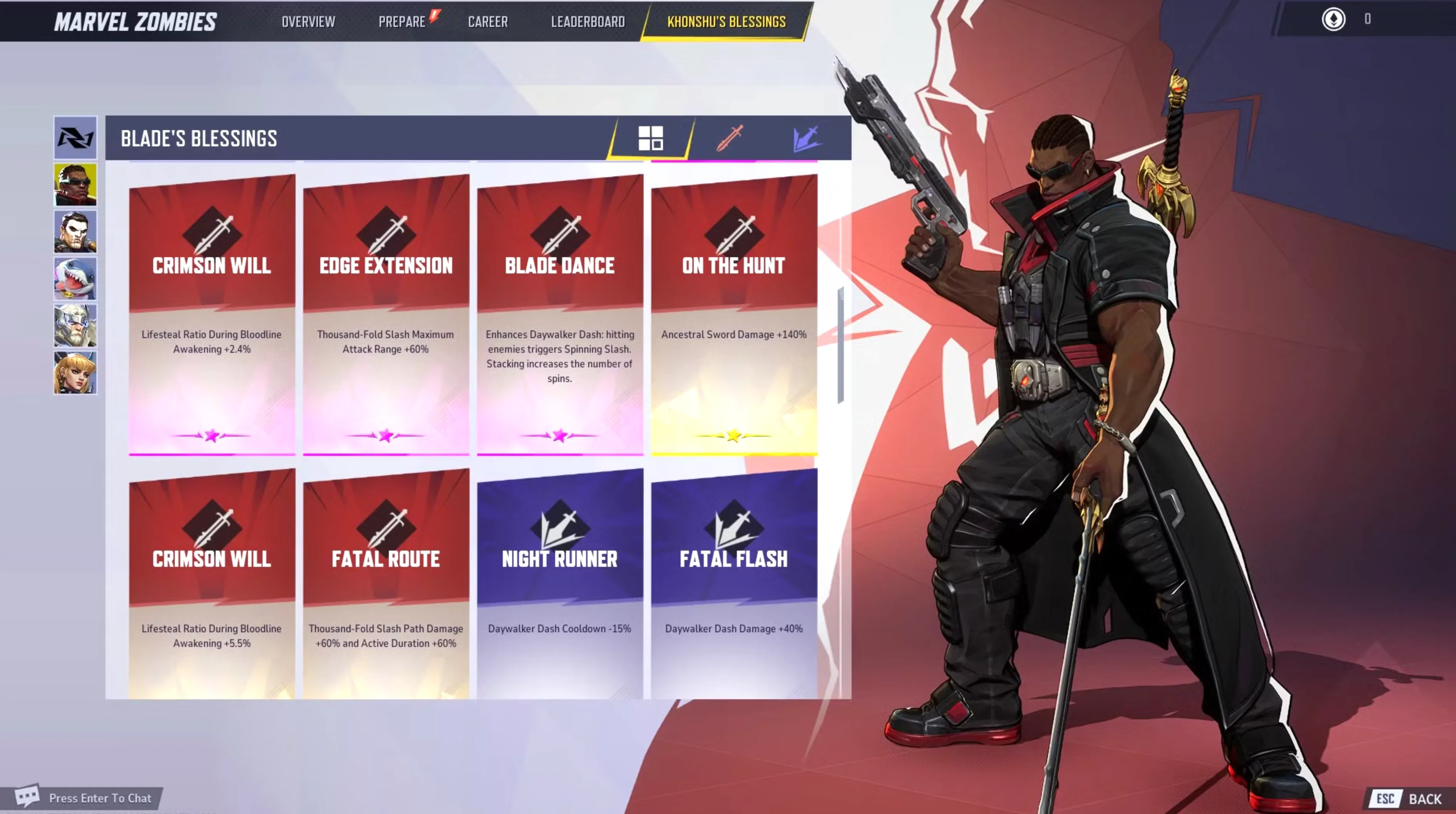 Best Blade Build for Zombies in Marvel Rivals